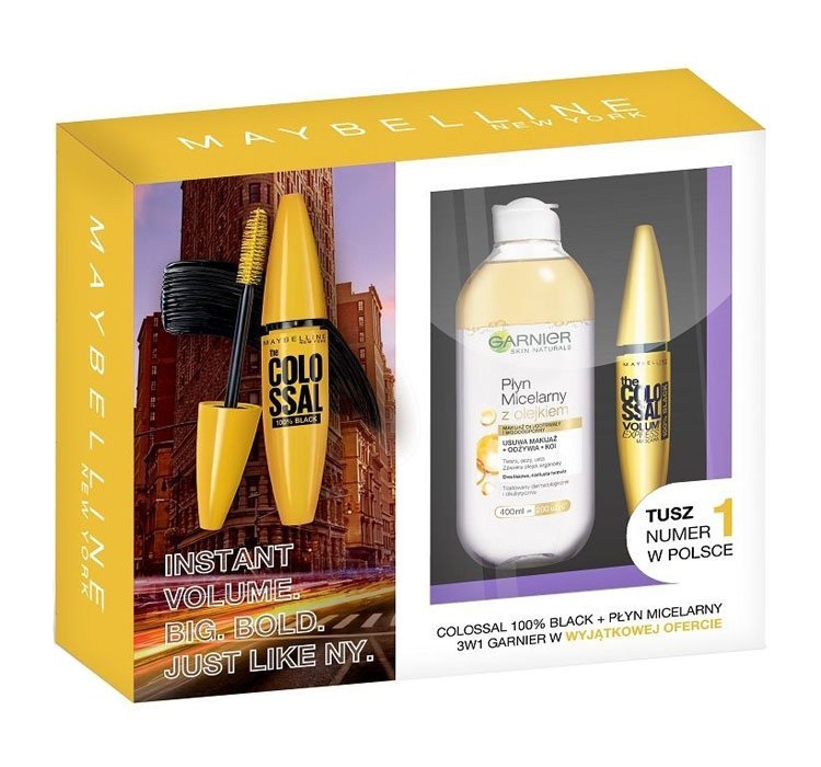 

Zestaw Maybelline tusz 10,7ml + Garnier płyn 400ml