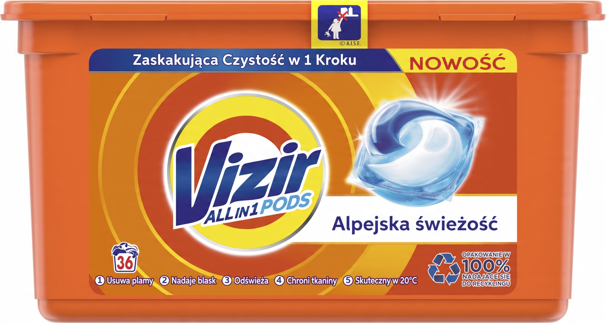 

Vizir kapsulki piorace Alpine Fresh 36 szt