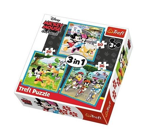 

Trefl Puzzle 3w1 Myszka Miki z przyjaciółmi 34846