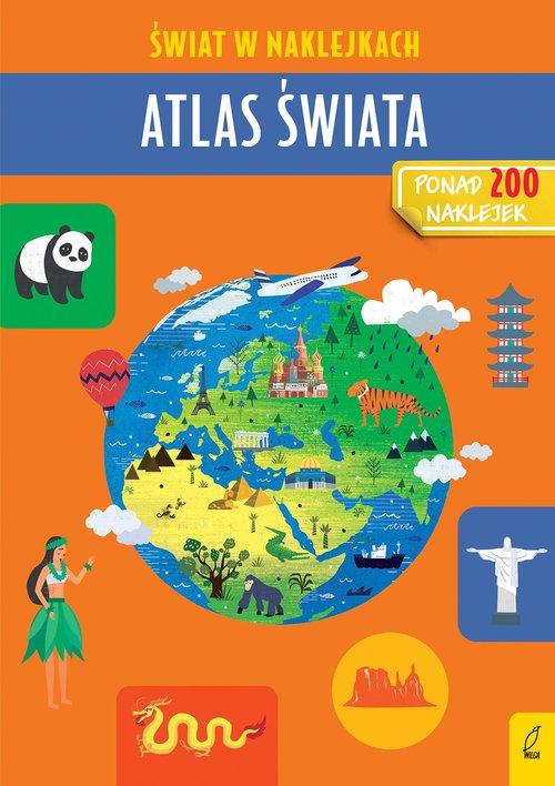 Atlas świata świat w naklejkach Naklejki