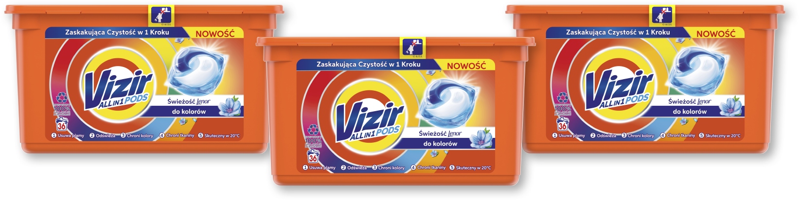 

Vizir kapsułki do prania Freshness 3x 36 szt