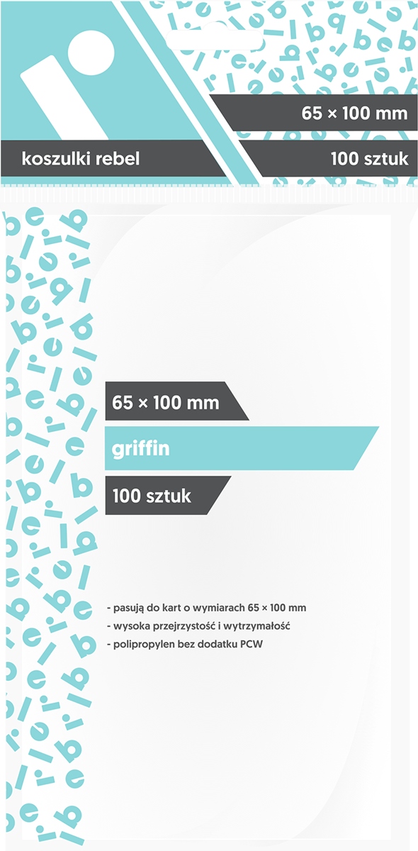 

Rebel Koszulki na karty Griffin 65x100mm 100 sztuk