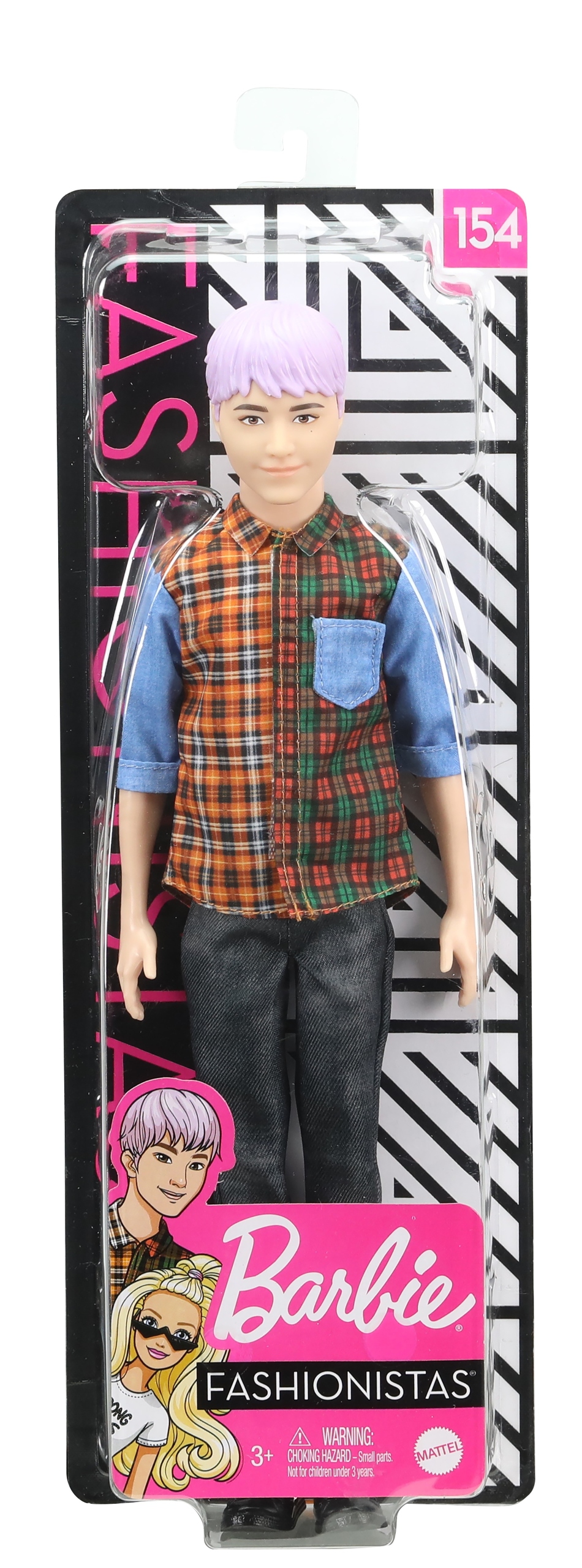 

Barbie Fashionistas Ken Jasnofioletowe włosy GHW70