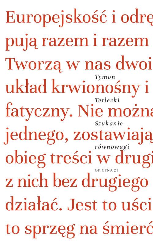 

Szukanie równowagi Tymon Terlecki