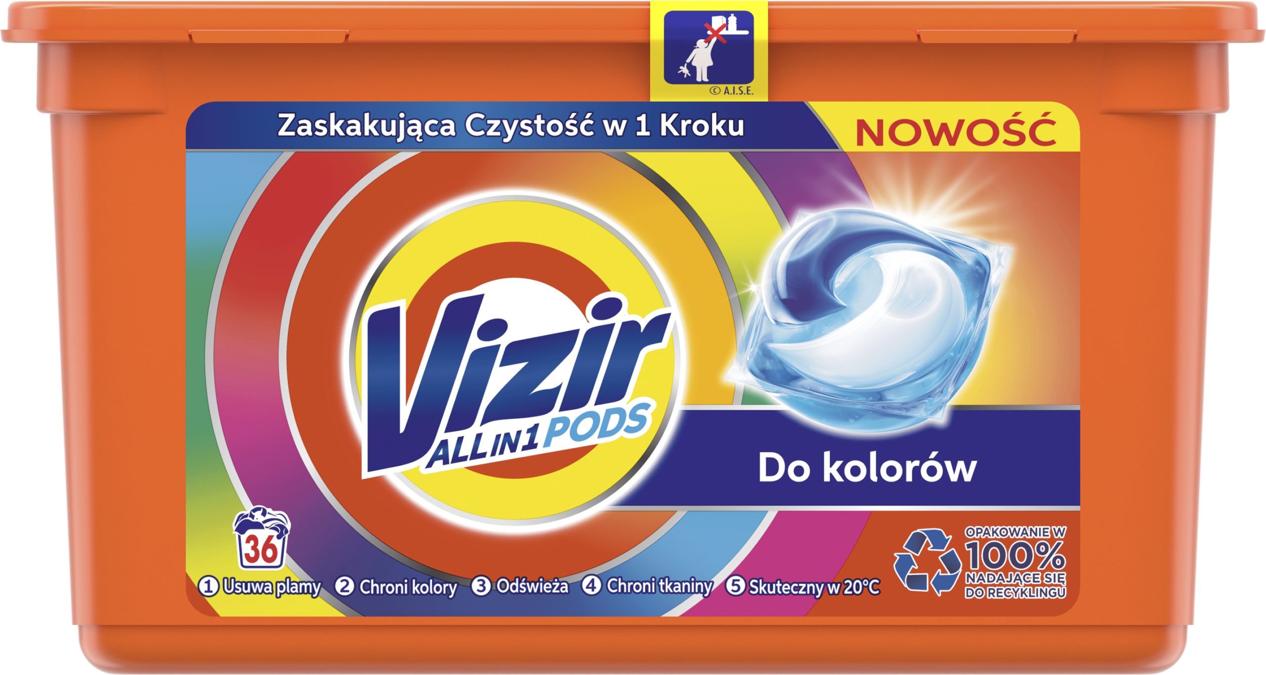 

Vizir kapsulki do prania Color 36 szt