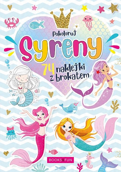 

Kolorowanka Syreny plus naklejki z brokatem
