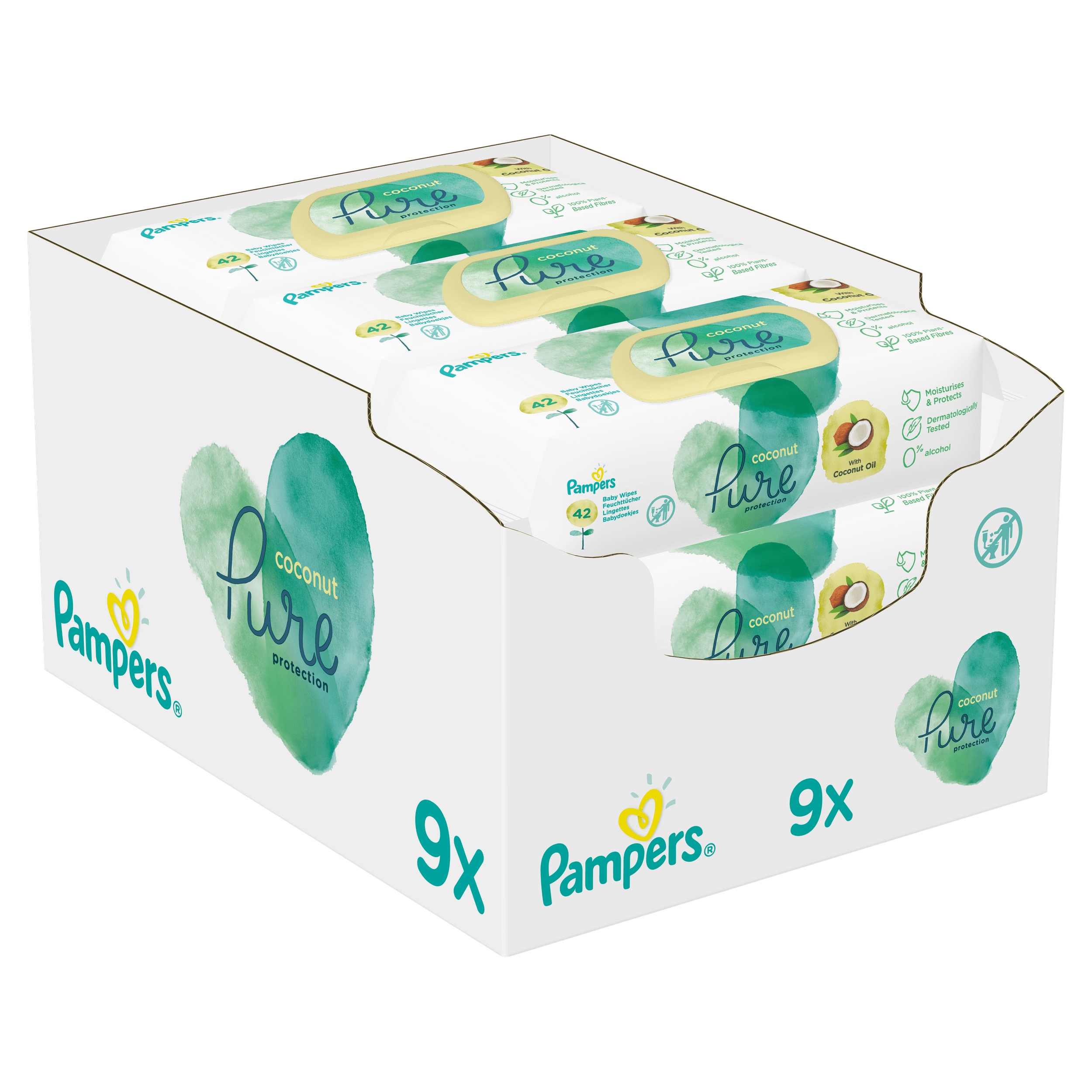 

Pampers Chusteczki Pure Coconut 9 x 42 sztuki