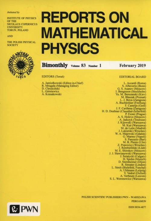 

Reports on Mathematical Physics 83/1