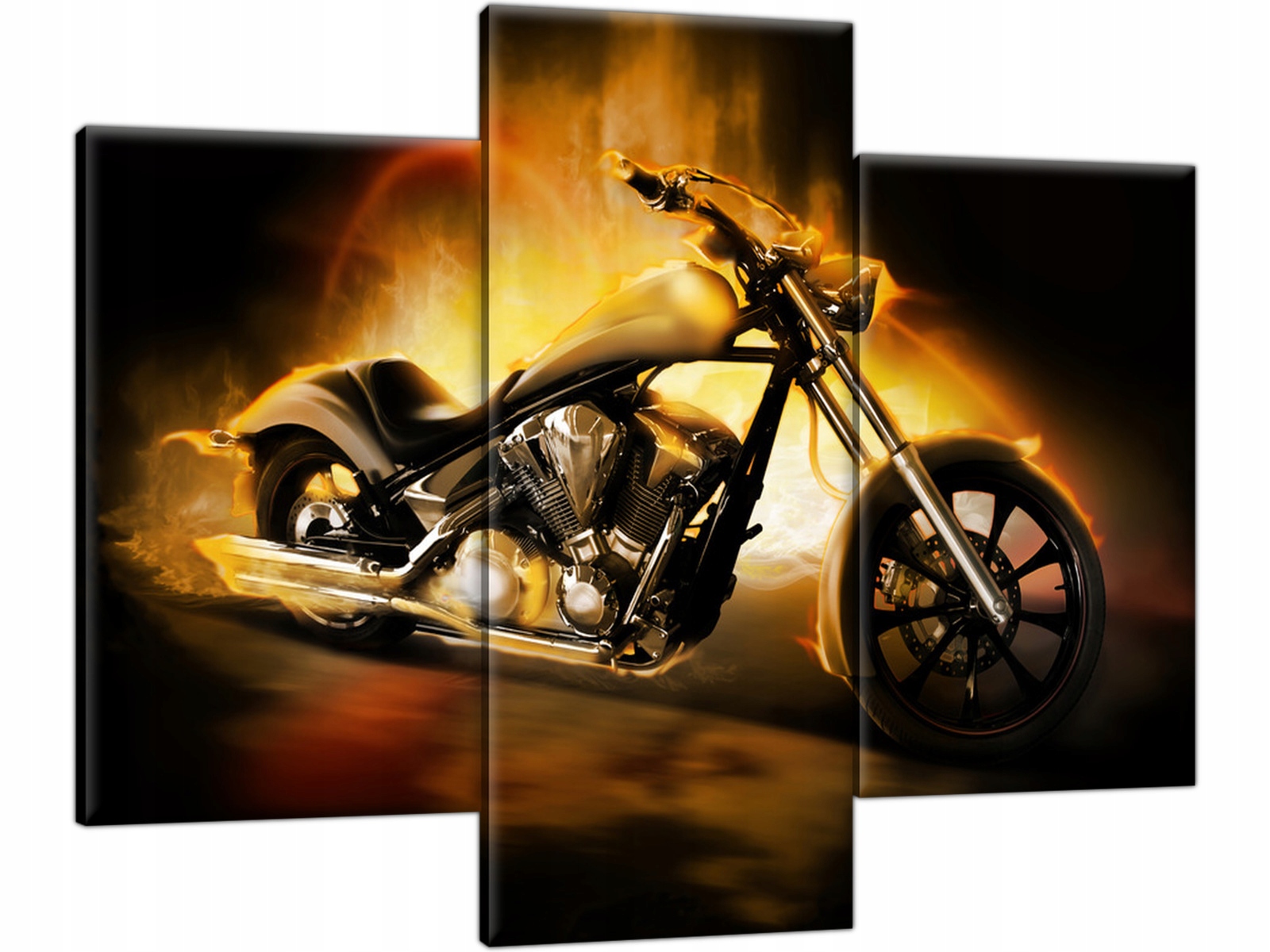 

Ognisty Motor Motocykl 90x70 Harley Chopper Obraz