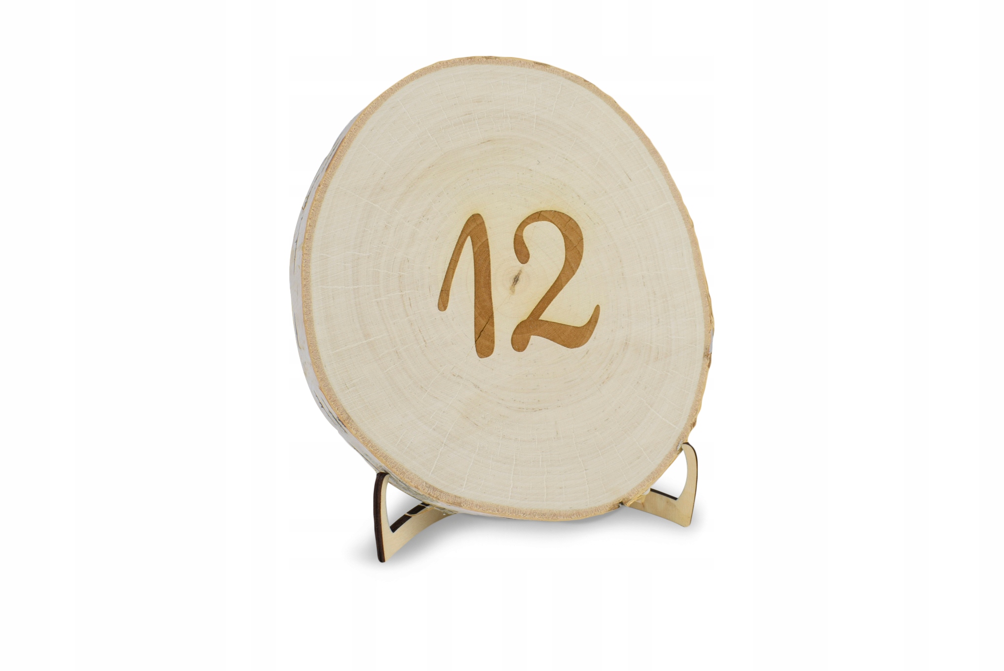 

Duże numery, cyfry na stoły, plaster drewna