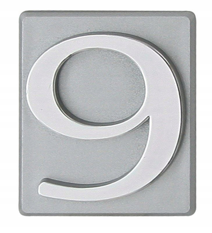 Cyferka INV srebrna 9