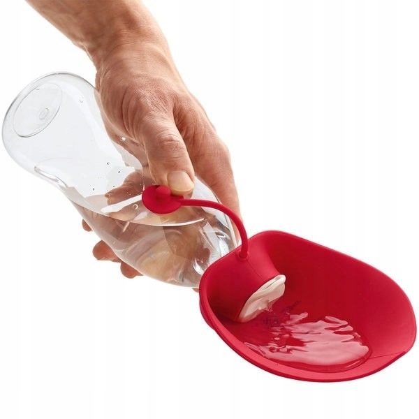 

Butelka silikonowa z miską List 550ml czerwona