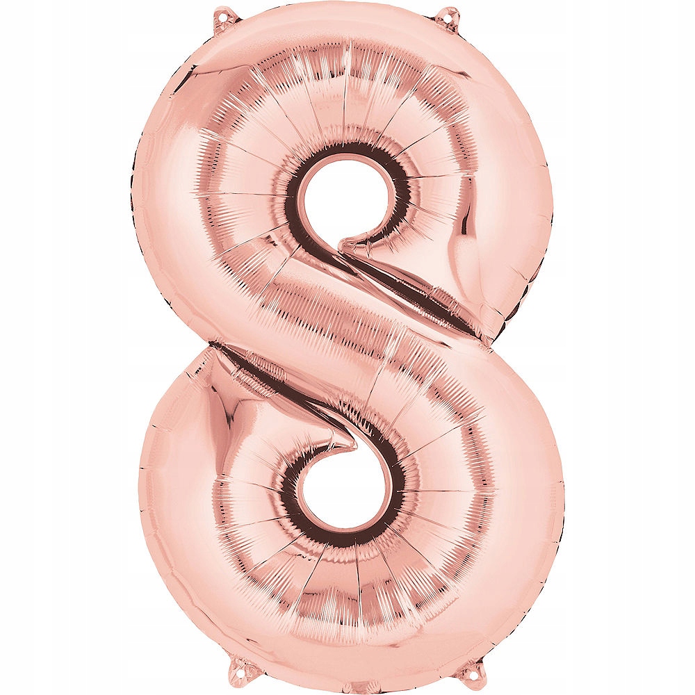 

Balon Foliowy Cyfra 8 Ślub Wesele Rose Gold 80CM