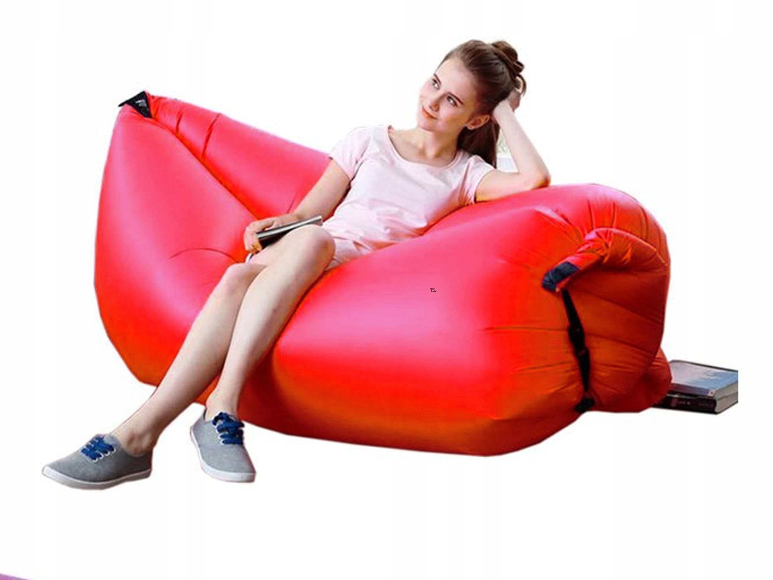 LAZY BAG MATERAC LEŻAK PLAŻOWY NA POWIETRZE RED