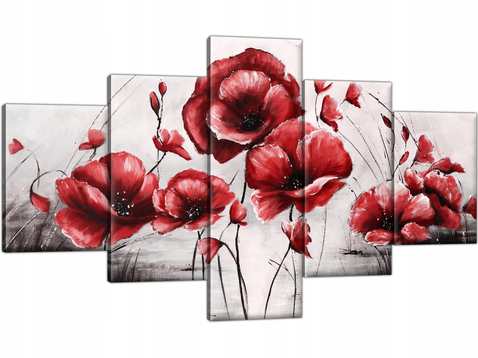 

Obraz na płótnie Tryptyk Kwiaty 125x70 do salonu