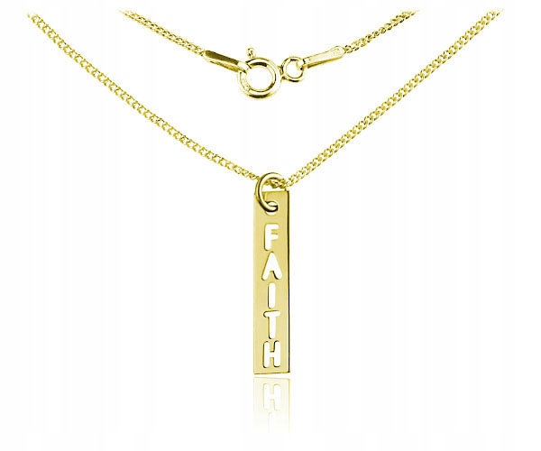 

Naszyjnik Srebrny Faith Celebrytka 42CM Pozł.