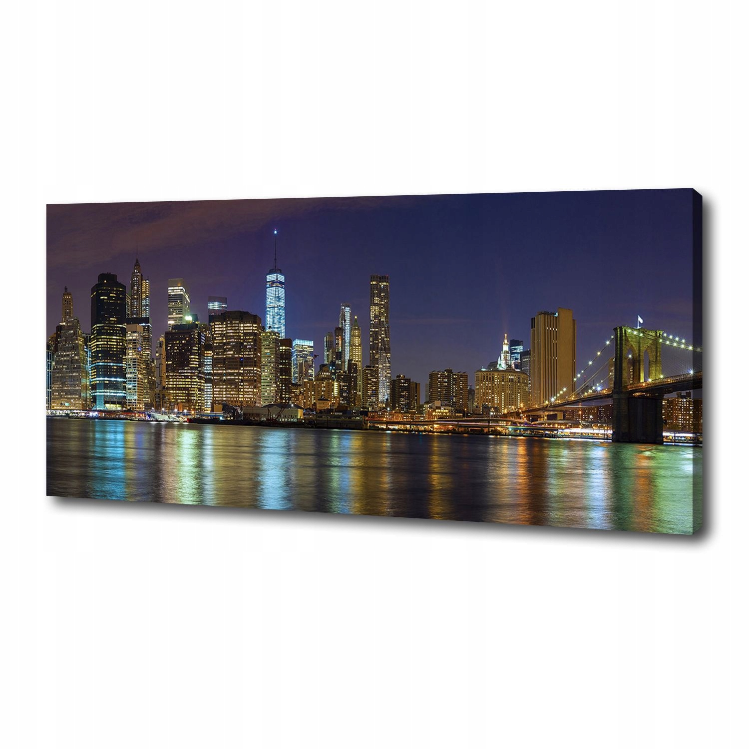 

Foto obraz na płótnie Manhattan nocą 125x50 cm