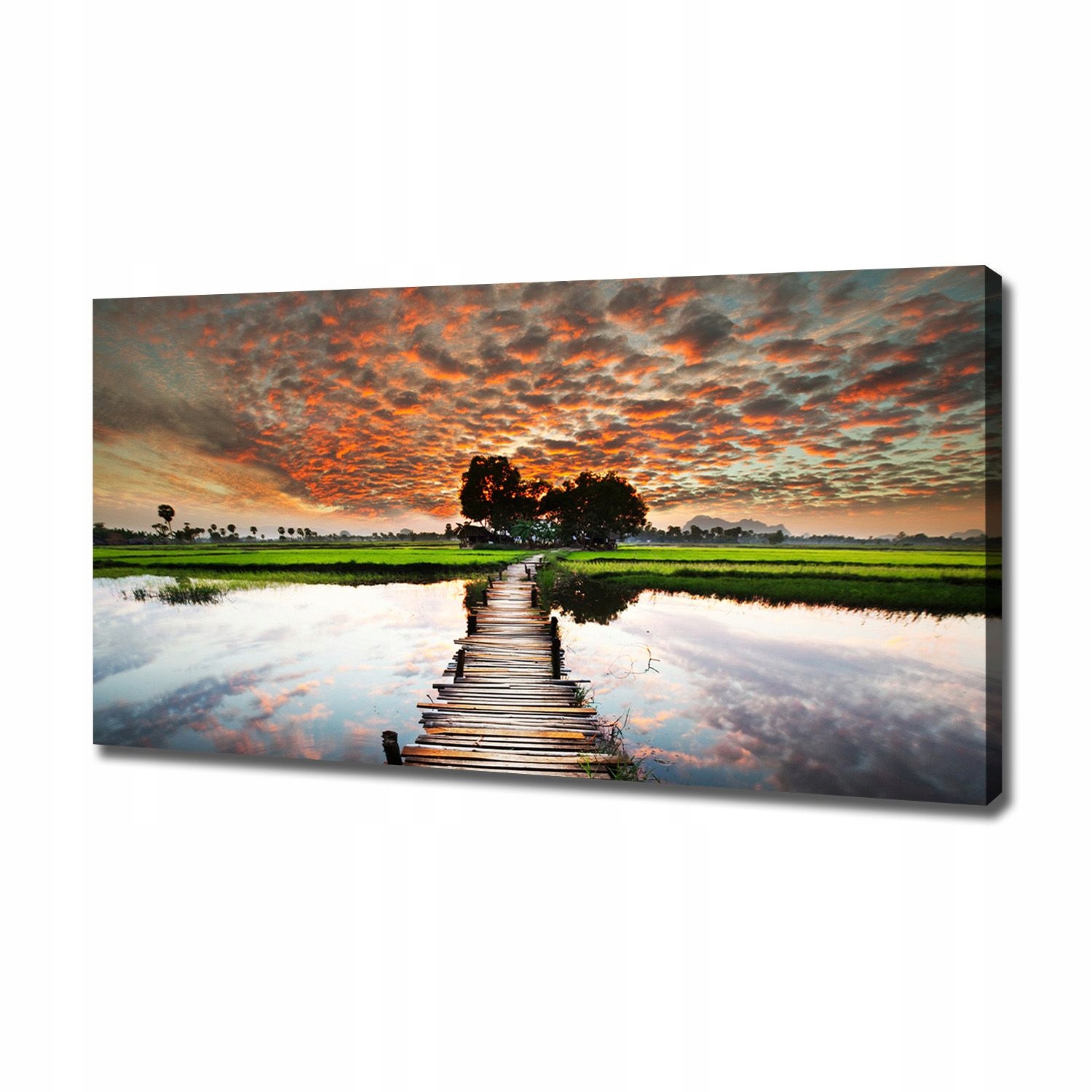 

Foto obraz na płótnie Drewniany most 120x60 cm