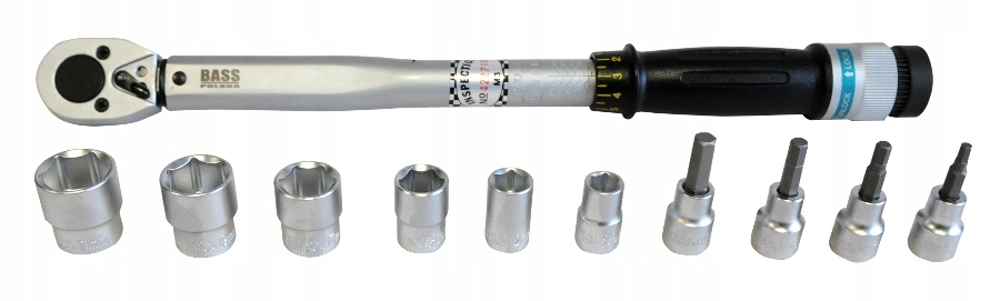 BASS KLUCZ DYNAMOMETRYCZNY 3/8'' 20-110Nm NASADKI Marka Bass Polska