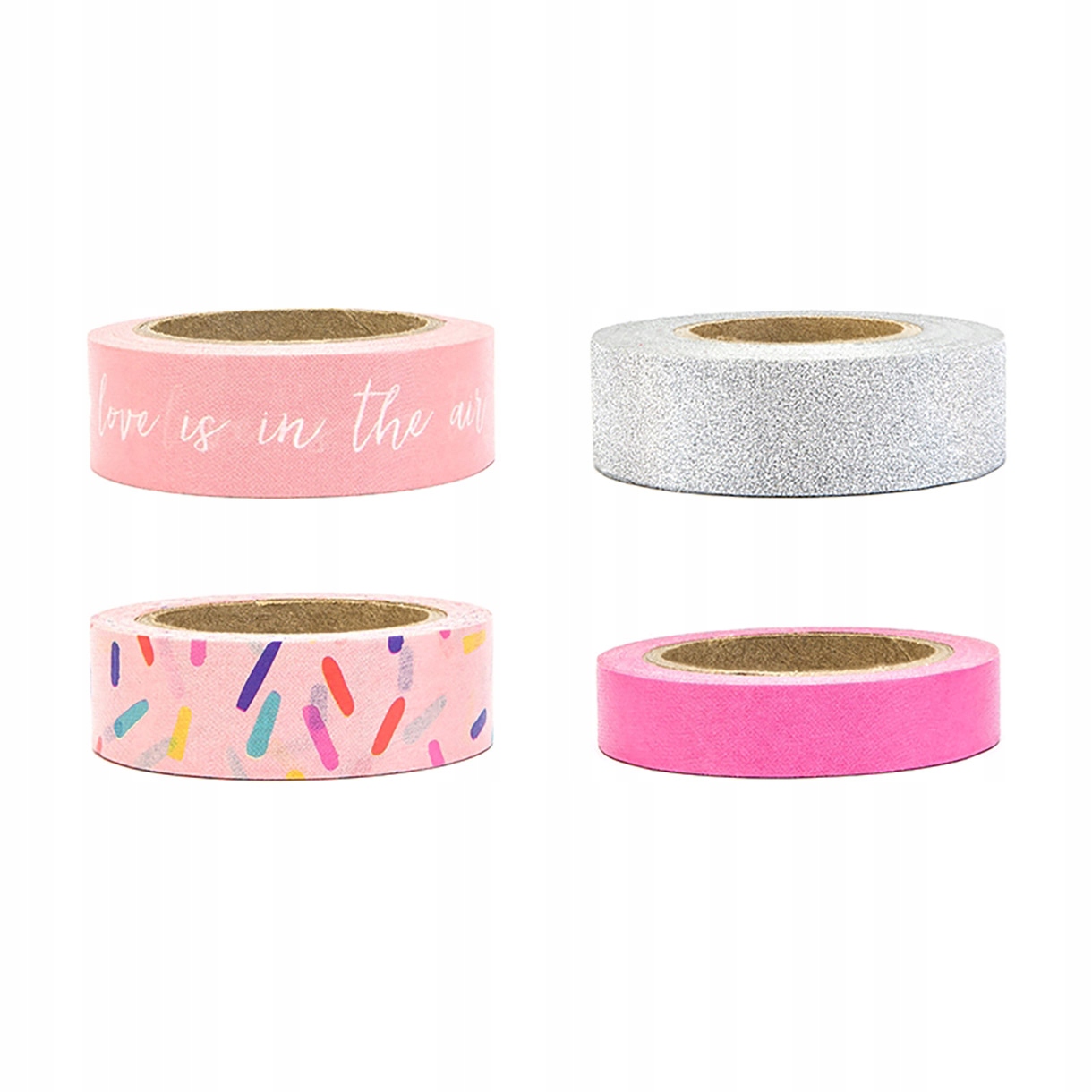 

Taśma dekoracyjna klejąca Love Washi Tape 10m 4szt