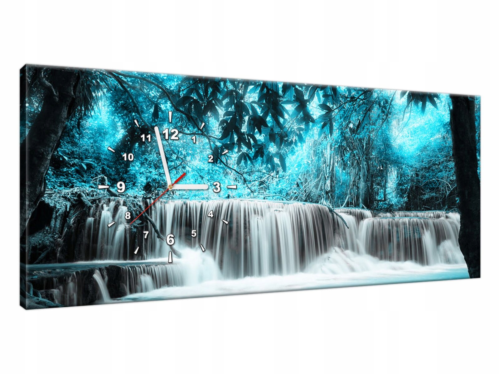 

Obraz Z Zegarem 100x40cm Salon, Kuchnia Wodospad