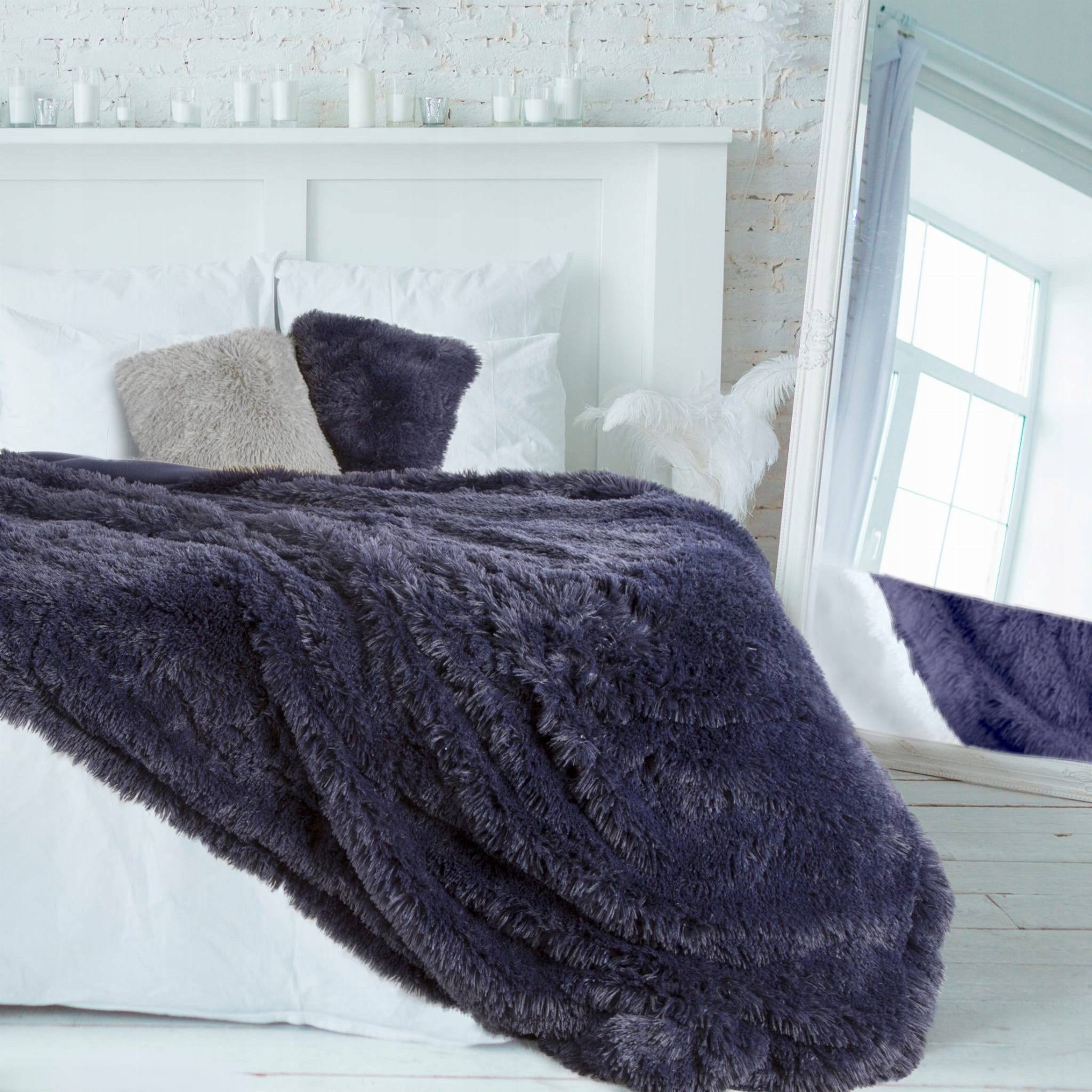 KOC PLED WŁOCHACZ NARZUTA LETTIE 200X220 GRANAT Rodzaj koc