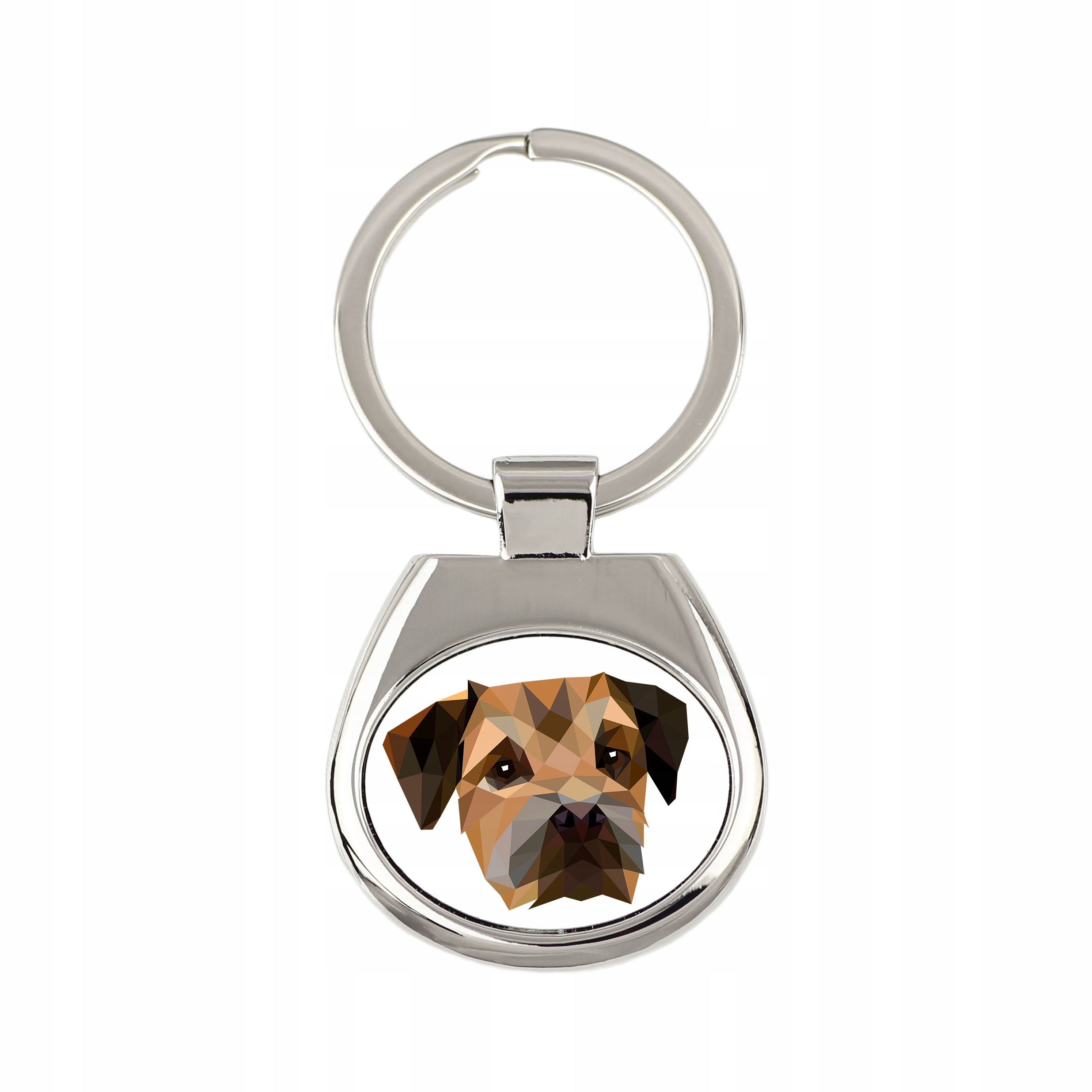 

Border Terrier geometryczny Brelok Breloczek metal