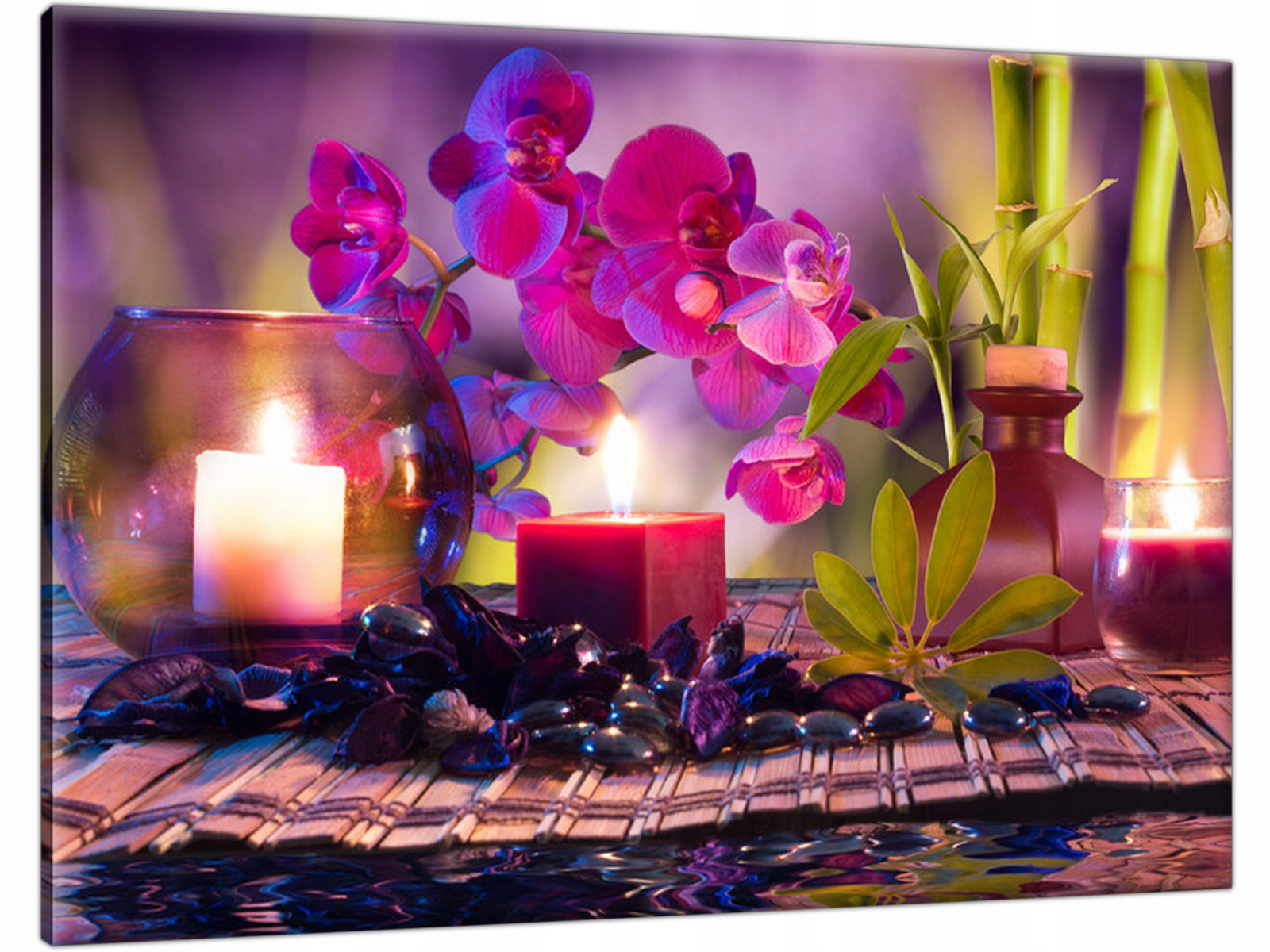 

Tryptyk Salon Spa 100x70 Obraz na płótnie Kwiaty