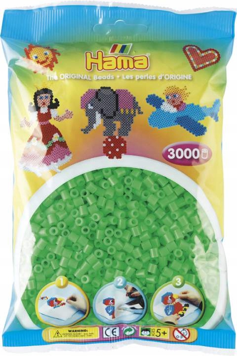 Koraliki Hama MIDI 3000 201-42 Zielony Neonowy Kod producenta 201-42