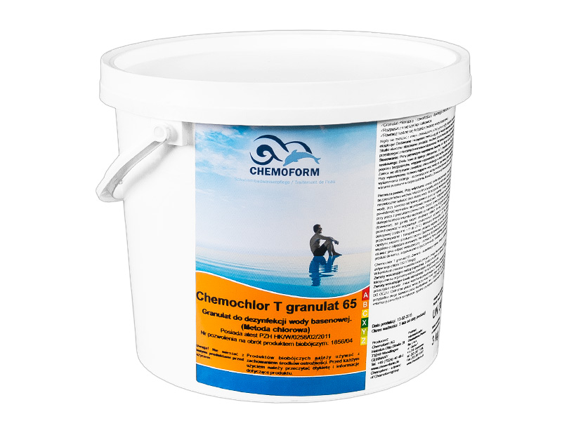Chemo Chlor Šok T65 Granulát Bazénová chemie Bazén Jacuzzi Chemoform 3kg