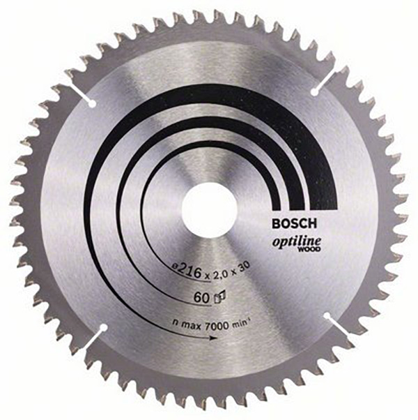 Bosch tarcza piła widiowa do drewna 216x30mm 60Z Optiline Wood