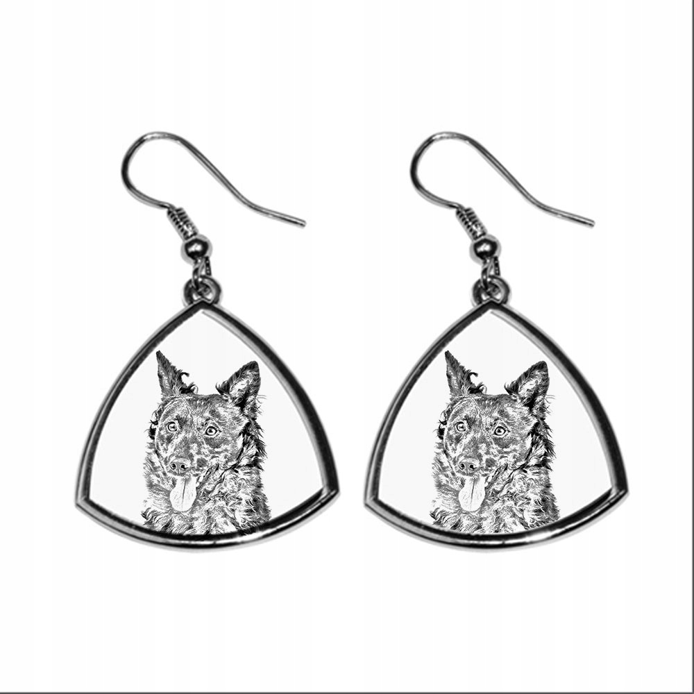 

Mudi Trójkątne kolczyki z nadrukiem, grafiką