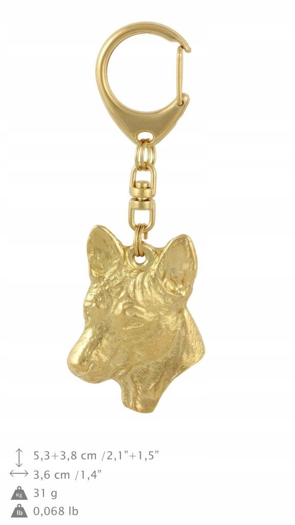 

Basenji Pozłacany brelok do kluczy Breloczek