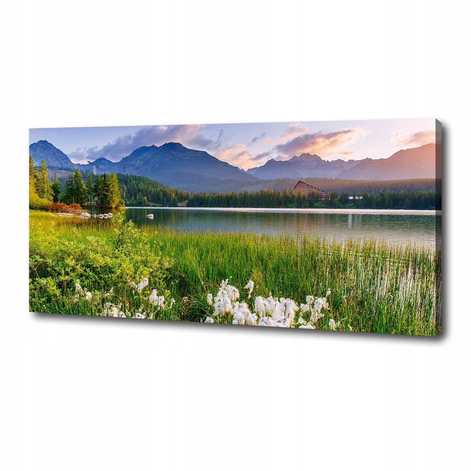 

Foto obraz na płótnie Jezioro w górach 125x50 cm