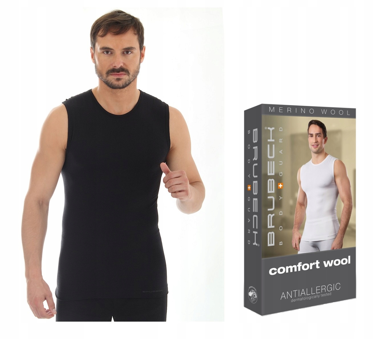 

Bezrękawnik Męski Comfort Wool Brubeck SL10160 r.M