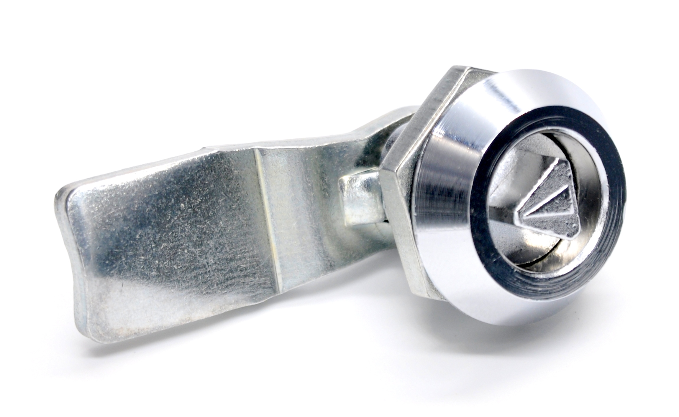 ZAMEK SZAFKI DO SKRZYNKI NA KLUCZ TRÓJKĄT 9 FI 22X18 22 x 18 L= 53 MM