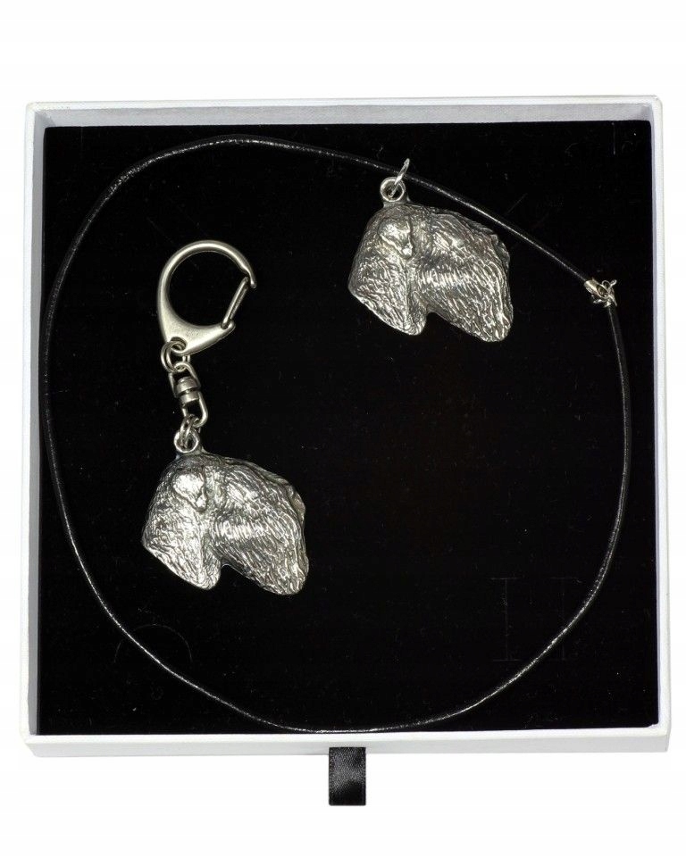 

Czarny Terier Rosyjski Naszyjnik i Brelok pudełko