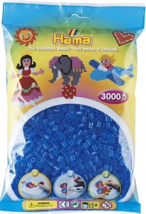 

Koraliki Hama MIDI 3000 201-15 Niebieski Transpare