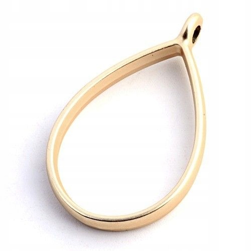BEZ25 Zawieszka ramka do żywicy Kropelka 21x34mm
