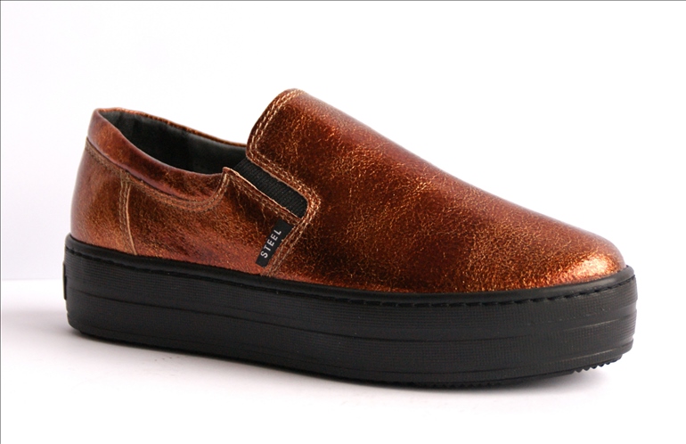 

Tenisówki Trampki Slip-on Skórzane Na Platformie