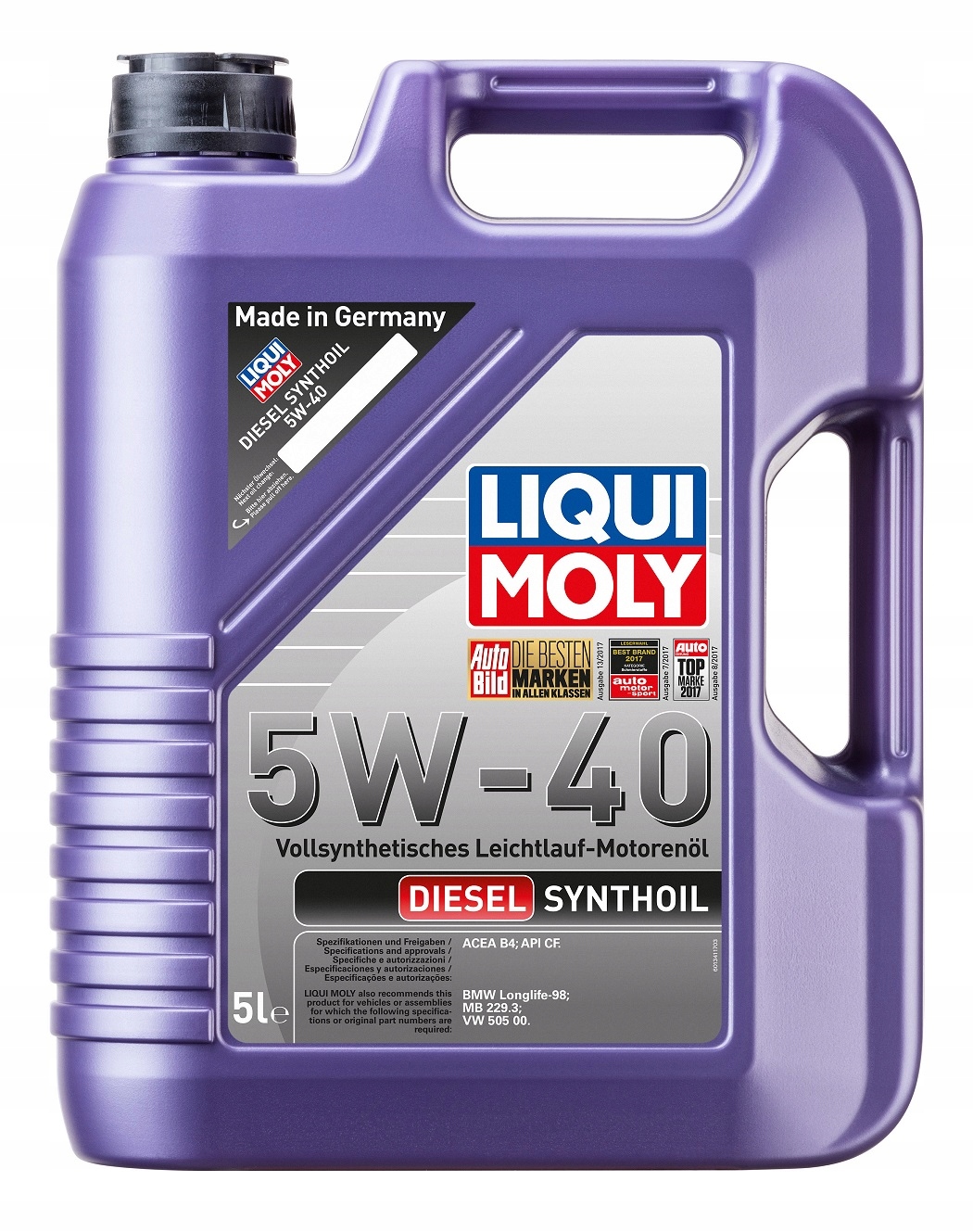 Liqui Moly 1341 Diesel Synthoil 5W40 6L Rodzaj syntetyczne