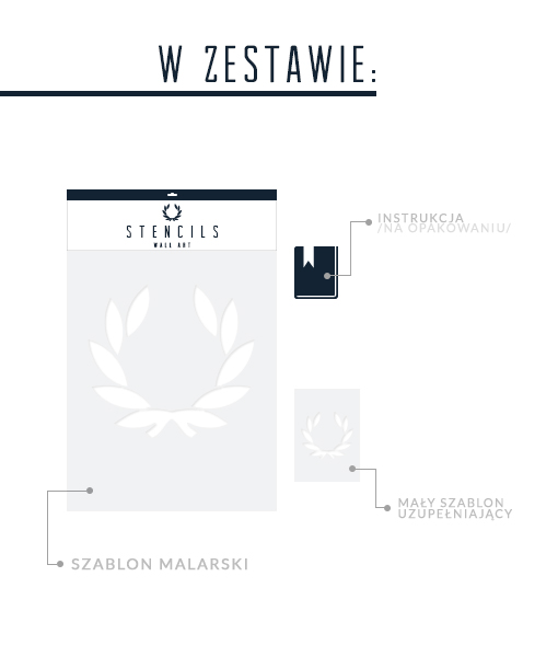 Fishing Flamingos - szablon FLAMINGI - SCANDI Długość 100 cm