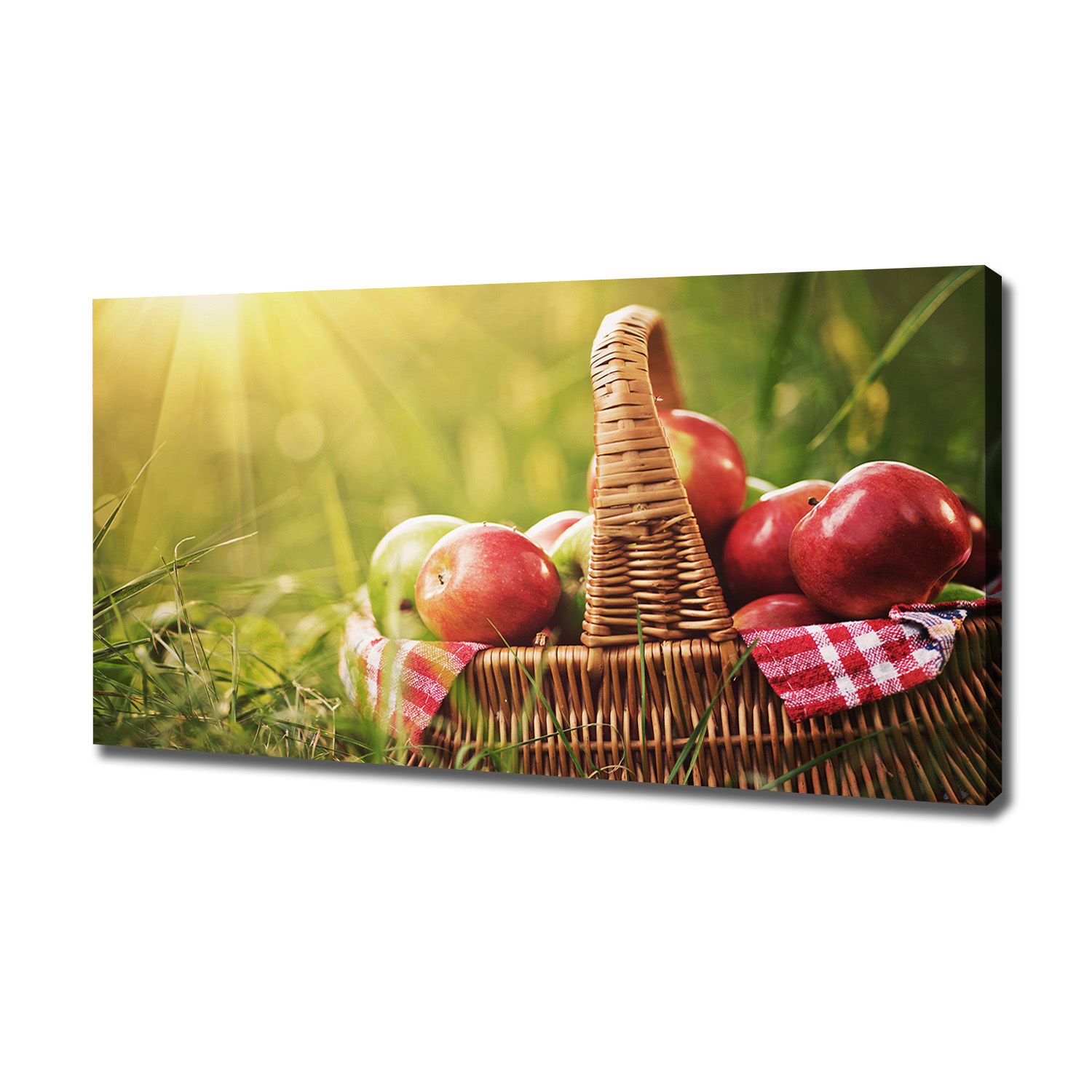 

Foto obraz na płótnie Jabłka w koszu 120x60 cm
