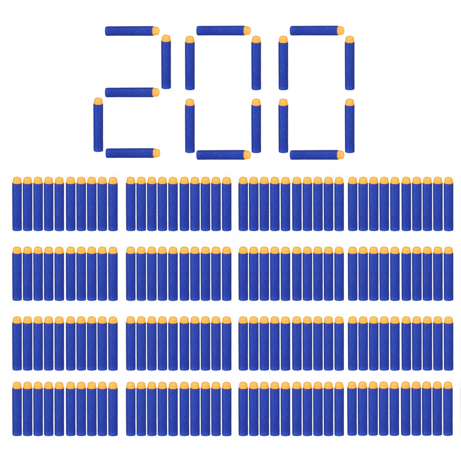 200 STRZAŁEK DO NERF ELITE NABOJE STRZAŁKI Rodzaj pistolety