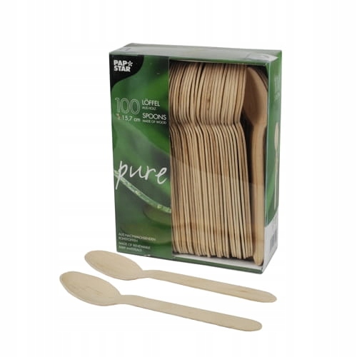 

Łyżki drewniane 100 sztuk 15,7 cm Papstar