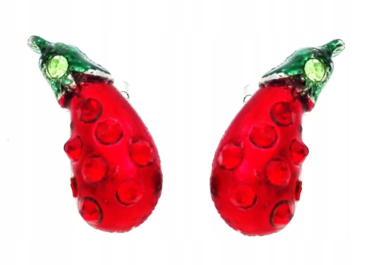 

Kolczyki bakłażany czerwony