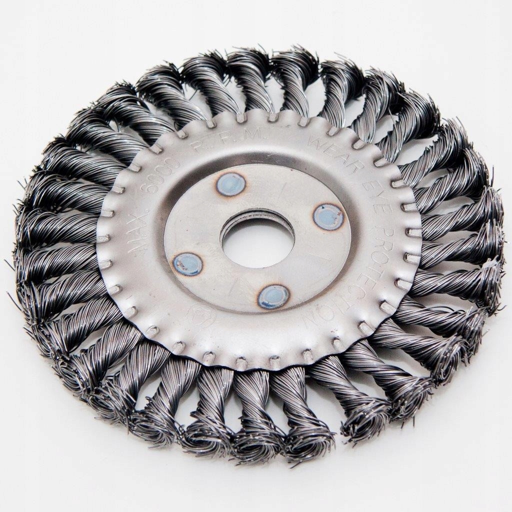 Szczotka tarczowa, 150 x 22,2 mm, drut splatany