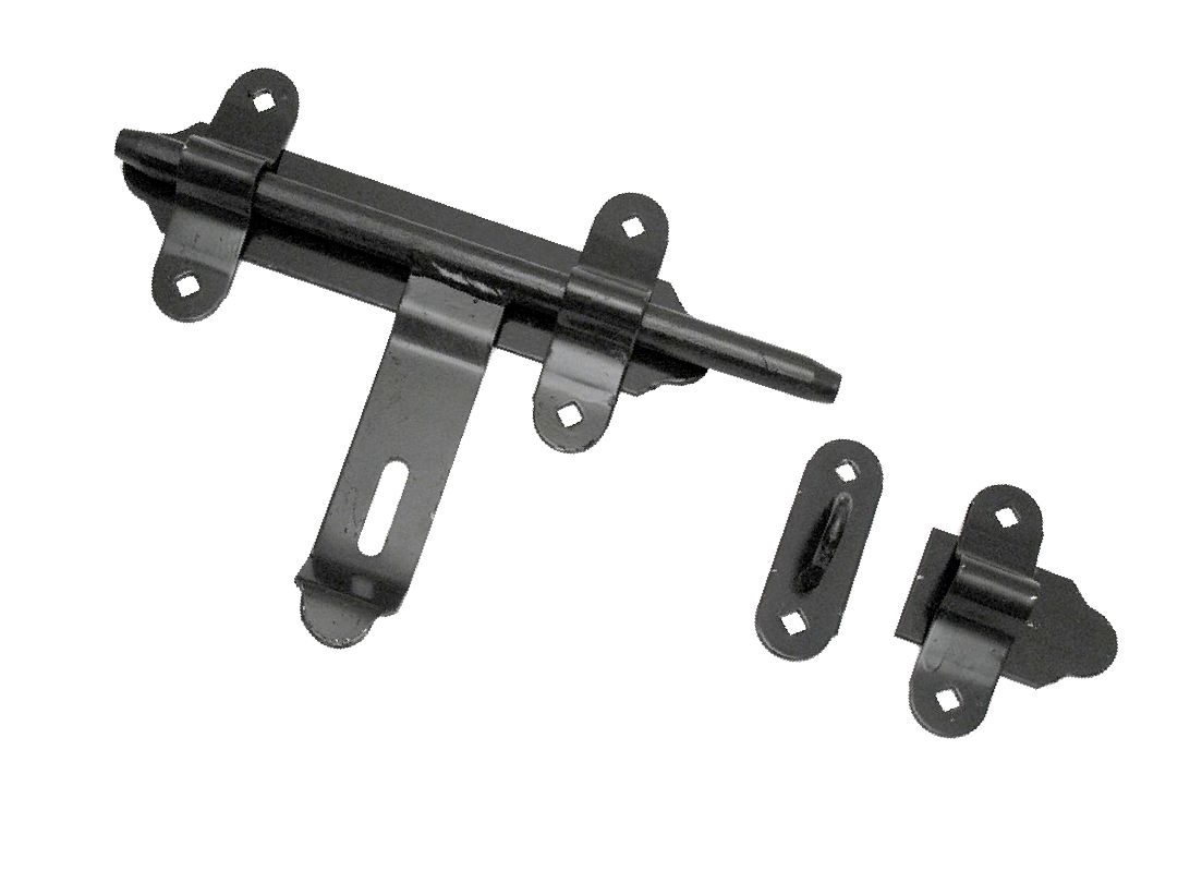 ZASUWA DO DRZWI BRAMOWA GARAŻOWA RYGIEL 200 CZARN