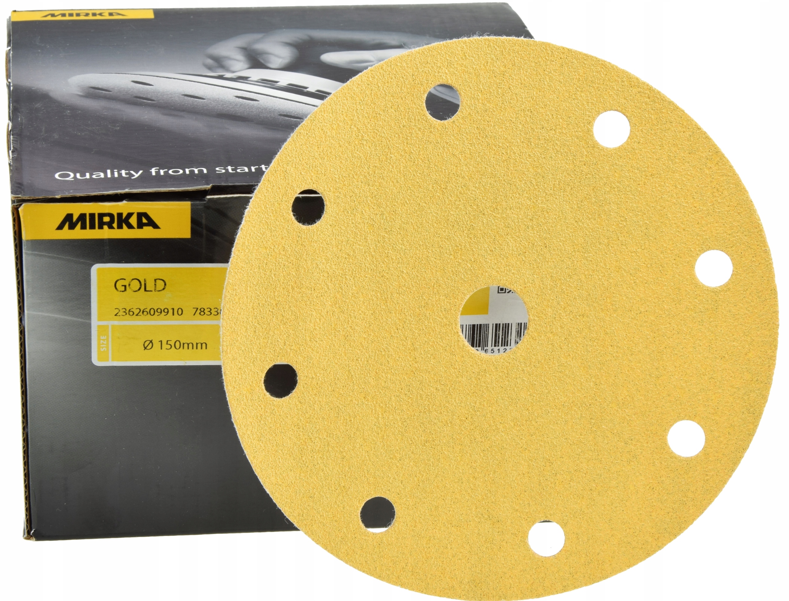 

Krążek papier ścierny rzep 150mm Mirka #40 50szt