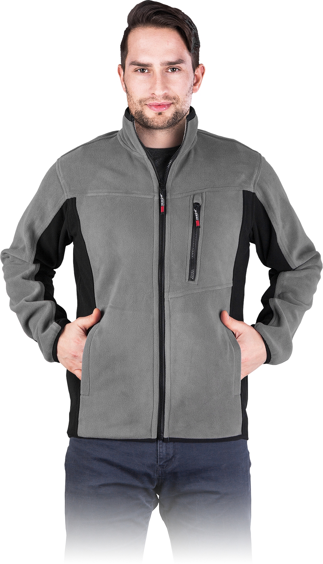 

Reis Bluza polarowa szaro-czarna Polar-twin r.XL
